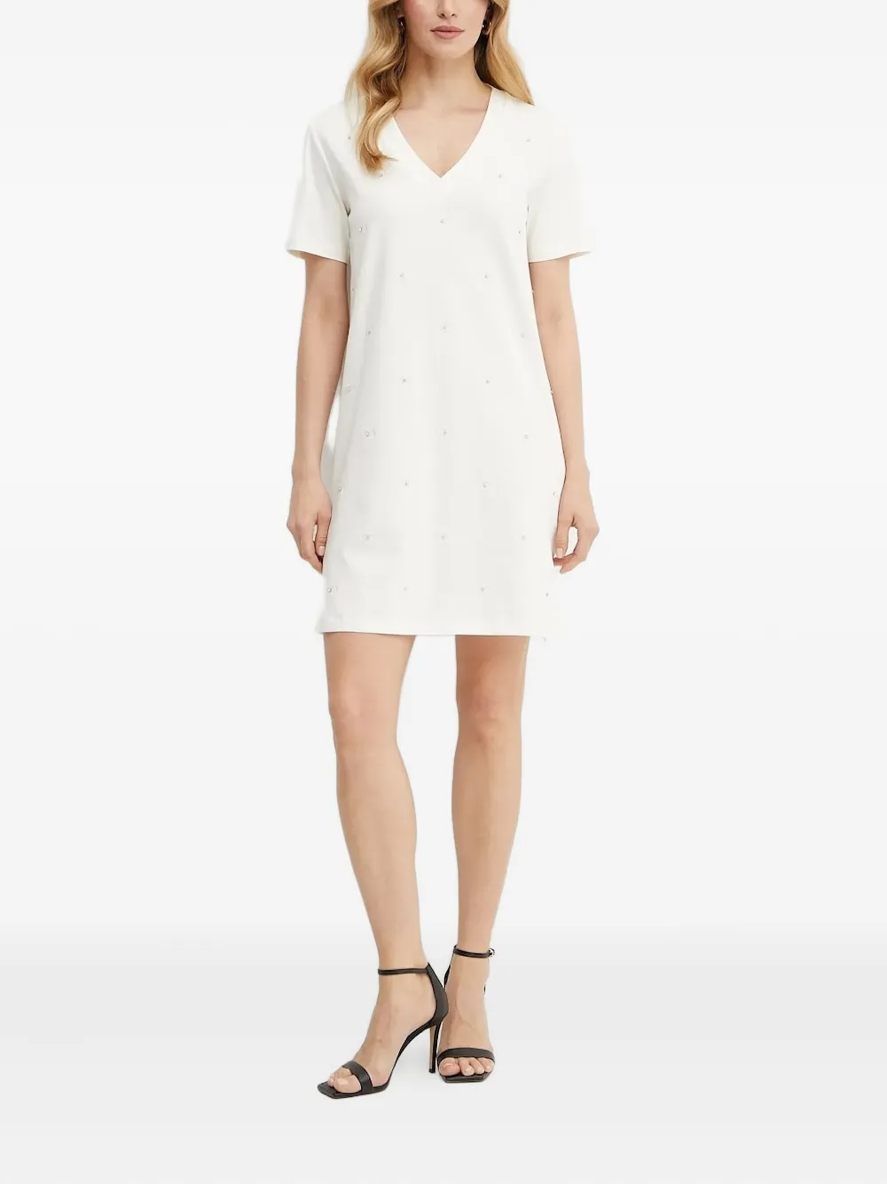 Декорированное платье с V-образным вырезом LIU JO, белый
Декорированное платье с V-образным вырезом LIU JO, белый