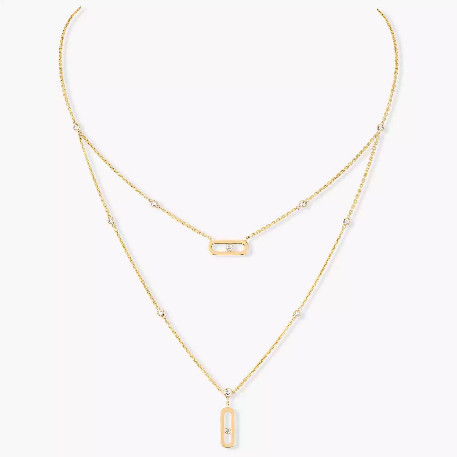 Колье Messika Move Uno 2 Rows, желтое золото/бриллианты
Колье Messika Move Uno 2 Rows, желтое золото/бриллианты