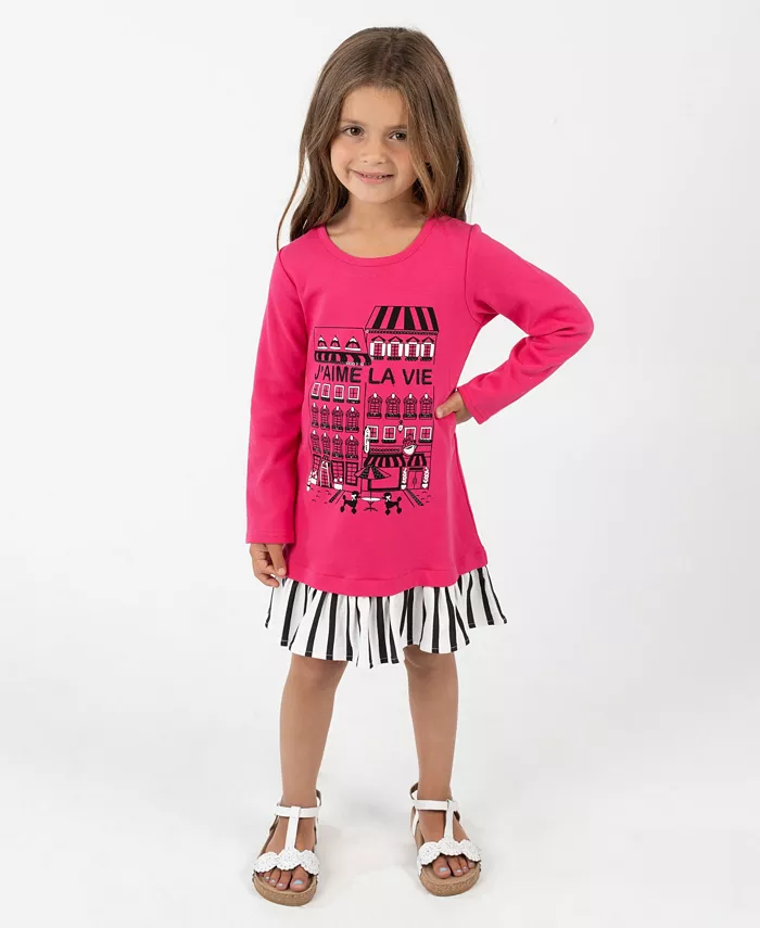 Платье для девочек Interlock с черно-белой полосатой кромкой Rare Editions
Платье для девочек Interlock с черно-белой полосатой кромкой Rare Editions