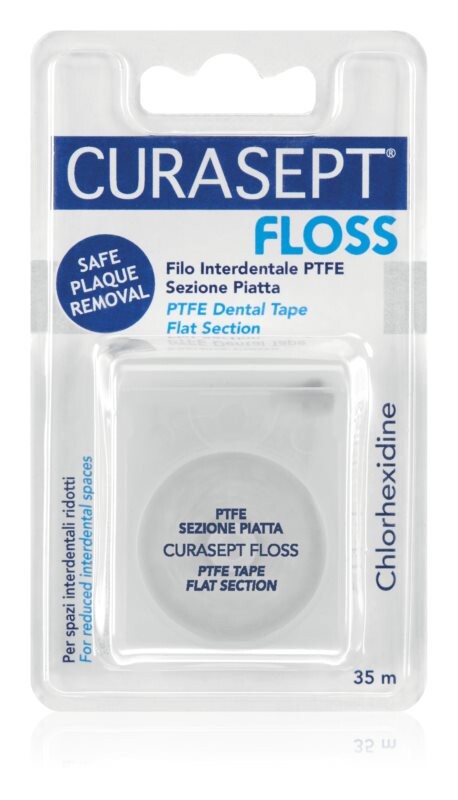 Тефлоновая зубная лента с антибактериальным средством Curasept Dental Tape PTFE Flat Section
Тефлоновая зубная лента с антибактериальным средством Curasept Dental Tape PTFE Flat Section