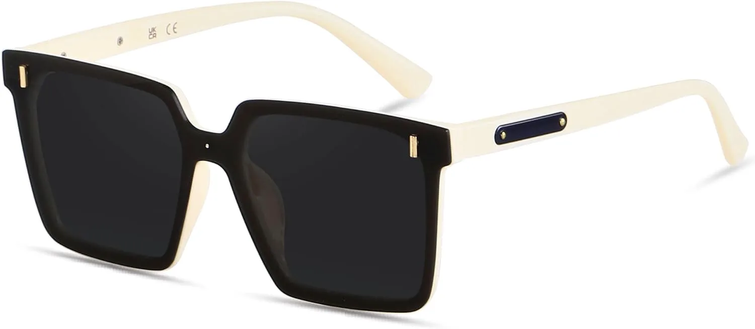 Современные большие квадратные солнцезащитные очки LYZOIT для женщин и мужчин, в стиле ретро, без оправы, с защитой от УФ-излучения, Beige | Black Lens
Современные большие квадратные солнцезащитные очки LYZOIT для женщин и мужчин, в стиле ретро, без оправы, с защитой от УФ-излучения, Beige | Black Lens