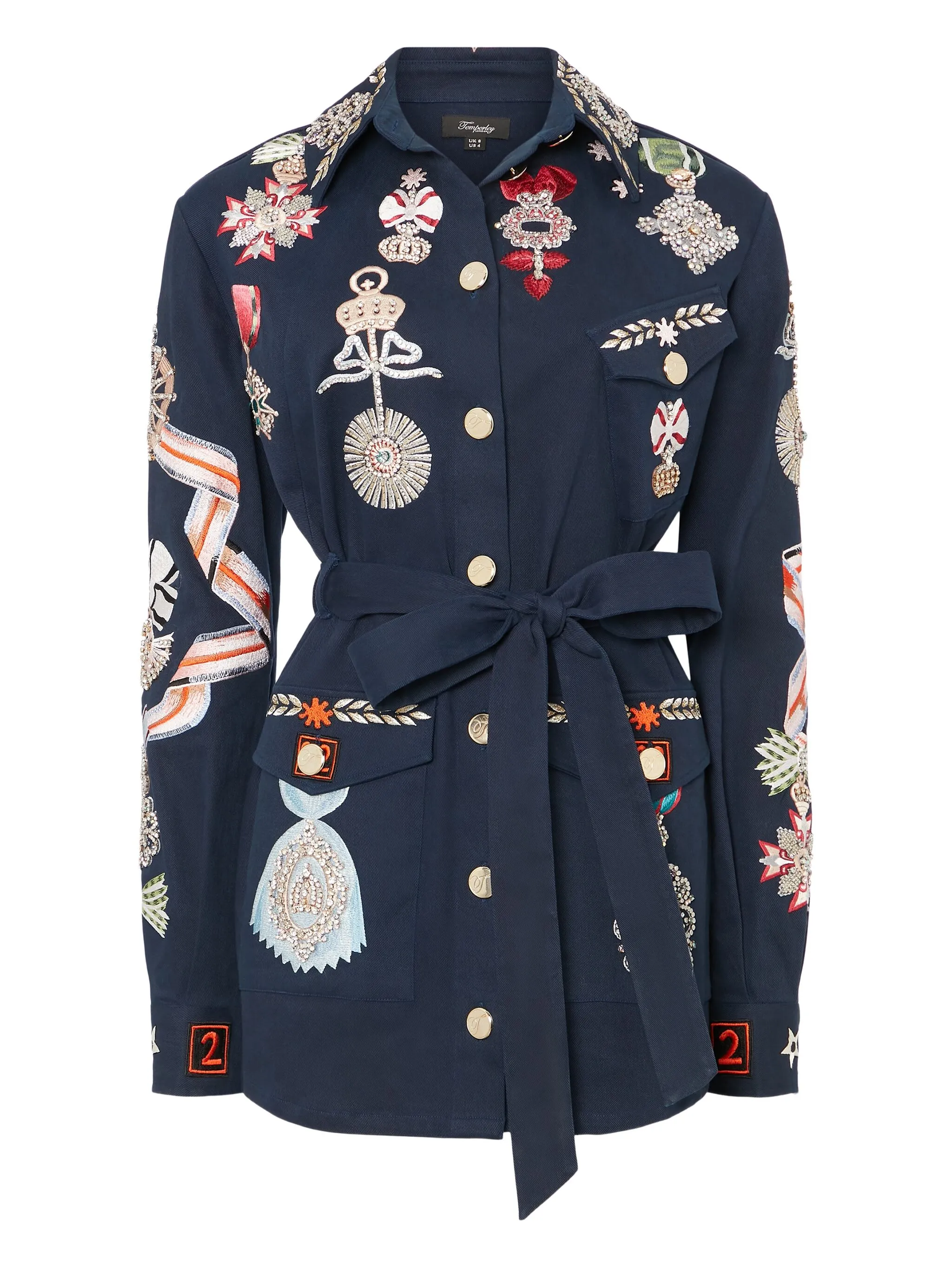 Куртка-рубашка с поясом Temperley London, синий
Куртка-рубашка с поясом Temperley London, синий