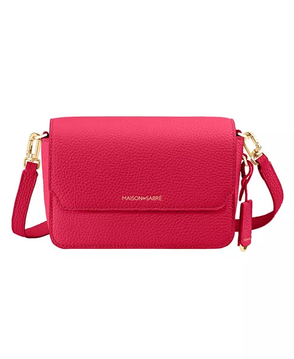 Миниатюрная кожаная сумка с клапаном Maison De Sabré, розовый
Миниатюрная кожаная сумка с клапаном Maison De Sabré, розовый