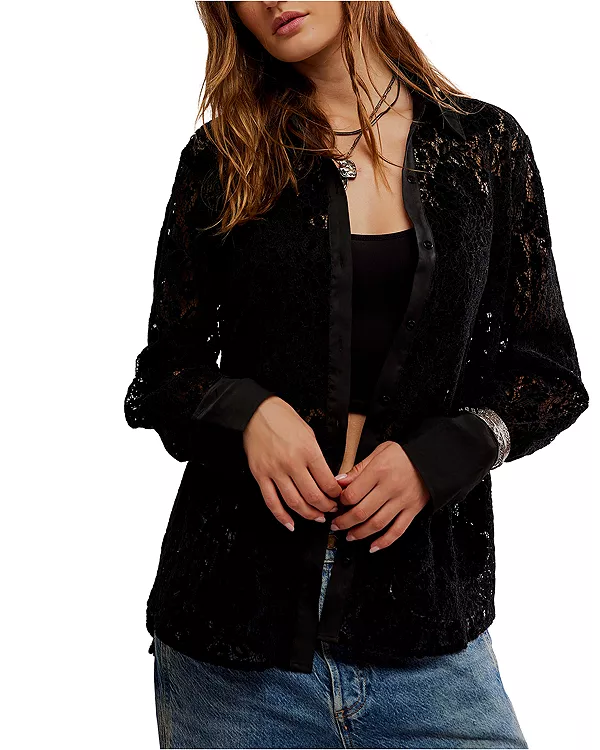 Рубашка с пуговицами Faith Free People, черный
Рубашка с пуговицами Faith Free People, черный