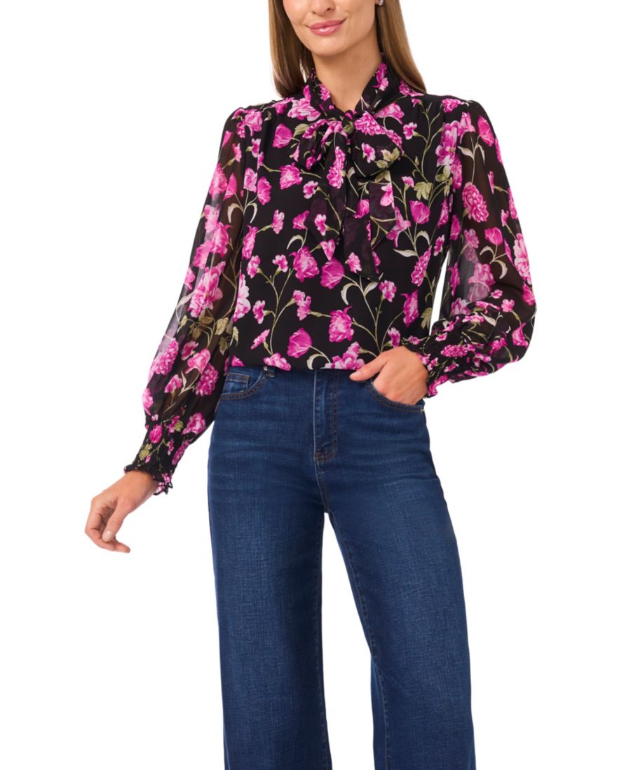 Женская блузка с длинными рукавами, вырезом-бабочкой и присборенными манжетами CeCe, Rich Black
Женская блузка с длинными рукавами, вырезом-бабочкой и присборенными манжетами CeCe, Rich Black