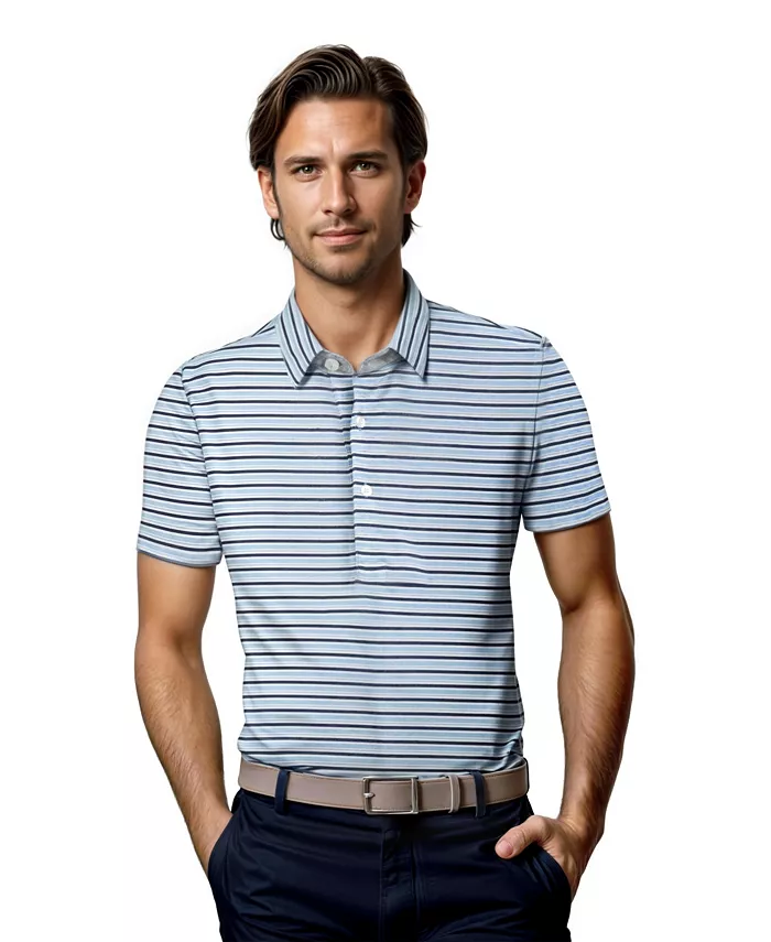 Мужская поло из хлопка/лиоцелла в полоску, Blue Scott Barber, синий
Мужская поло из хлопка/лиоцелла в полоску, Blue Scott Barber, синий