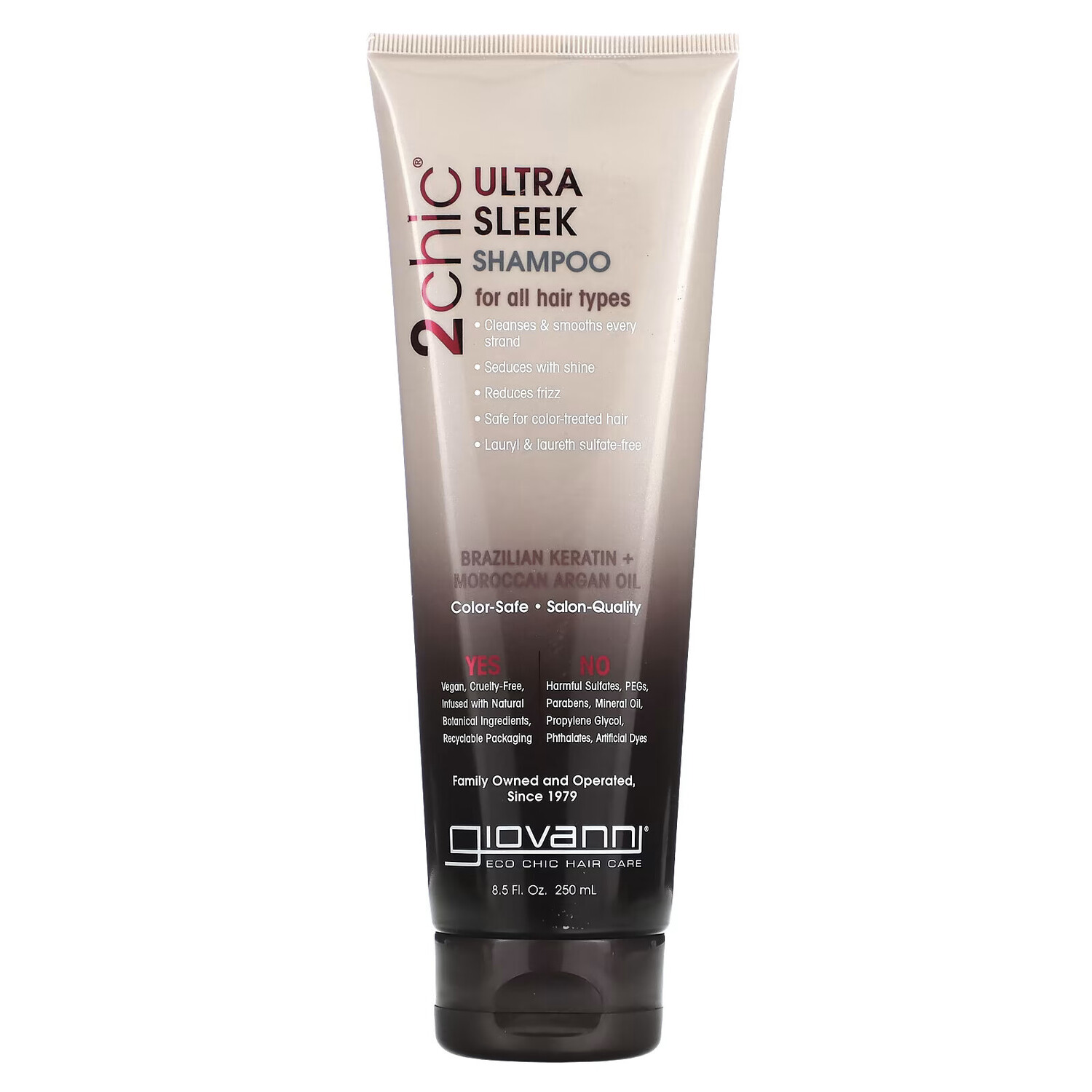 Giovanni, 2chic, шампунь для придания ультраблеска, для всех типов волос, бразильский кератин и марокканское аргановое масло, 250 мл (8.5 жидк. унции)
Giovanni, 2chic, шампунь для придания ультраблеска, для всех типов волос, бразильский кератин и марокканское аргановое масло, 250 мл (8.5 жидк. унции)