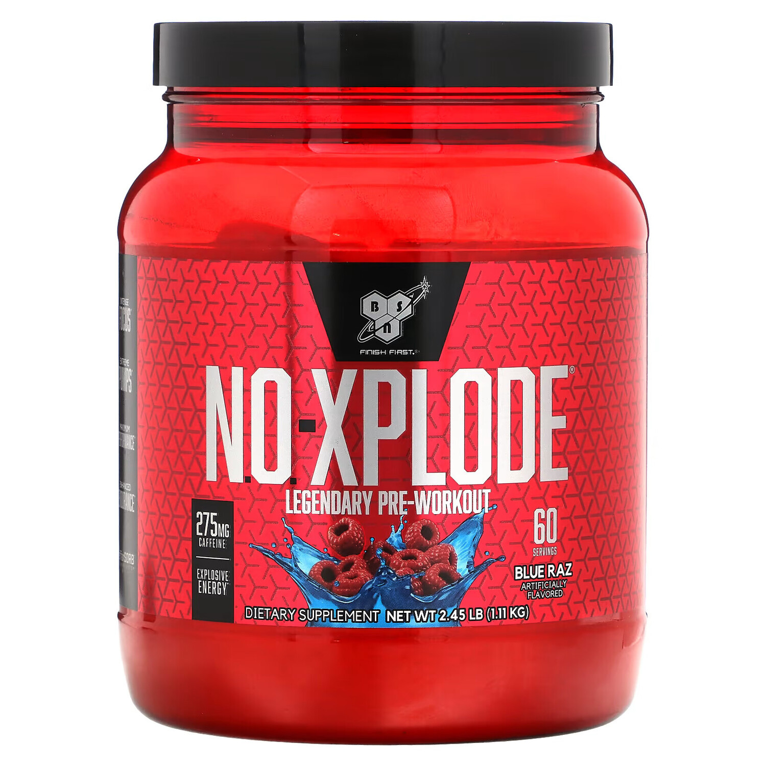 BSN, N.O.-Xplode, предтренировочный комплекс для повышения продуктивности, голубая малина, 1,11 кг (2,45 фунта)
BSN, N.O.-Xplode, предтренировочный комплекс для повышения продуктивности, голубая малина, 1,11 кг (2,45 фунта)