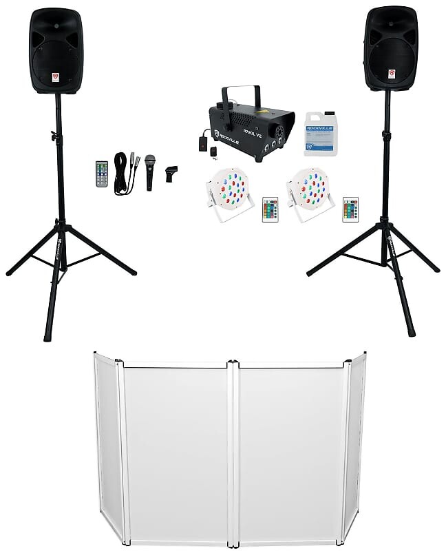DJ Kit Rockville RPG102K с 10-дюймовыми динамиками + микрофоном + стойками + фасадом + верхним светом + светодиодным туманом RPG102K+RFAAW DJ PACK 3
DJ Kit Rockville RPG102K с 10-дюймовыми динамиками + микрофоном + стойками + фасадом + верхним светом + светодиодным туманом RPG102K+RFAAW DJ PACK 3