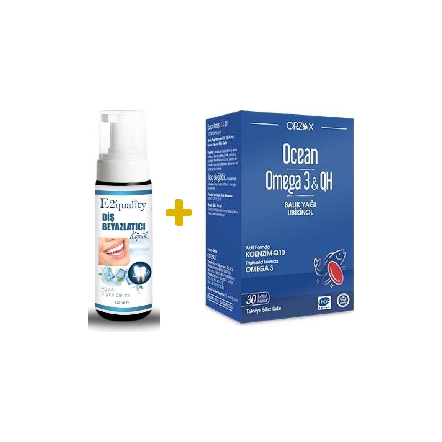 Отбеливающая пена для зубов Orzax E2' Quality + Омега-3 Orzax Ocean & Qh Supplementary Food, 30 капсул
Отбеливающая пена для зубов Orzax E2' Quality + Омега-3 Orzax Ocean & Qh Supplementary Food, 30 капсул
