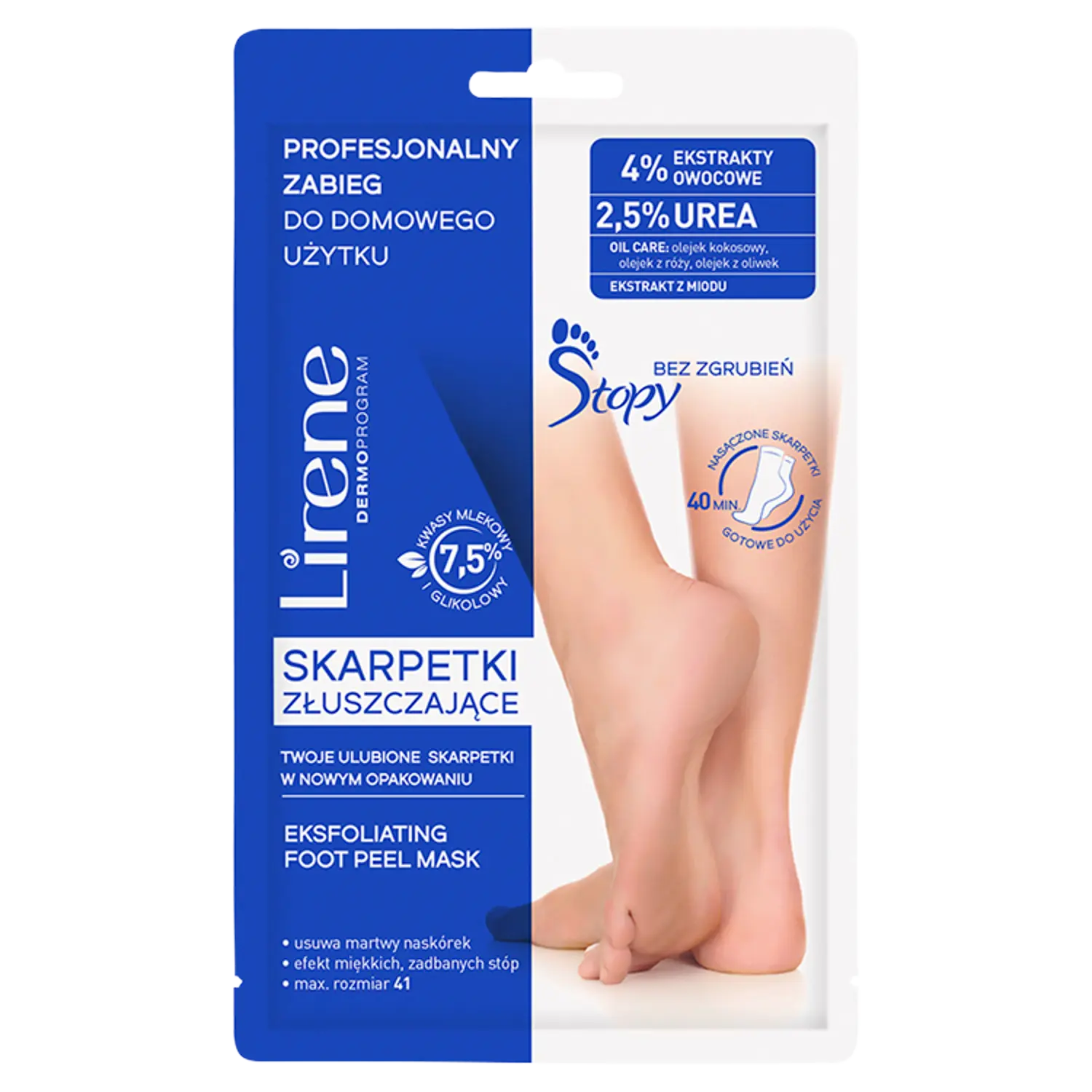 Lirene Dermoprogram отшелушивающая маска для ног в виде носков, 1 пара
Lirene Dermoprogram отшелушивающая маска для ног в виде носков, 1 пара