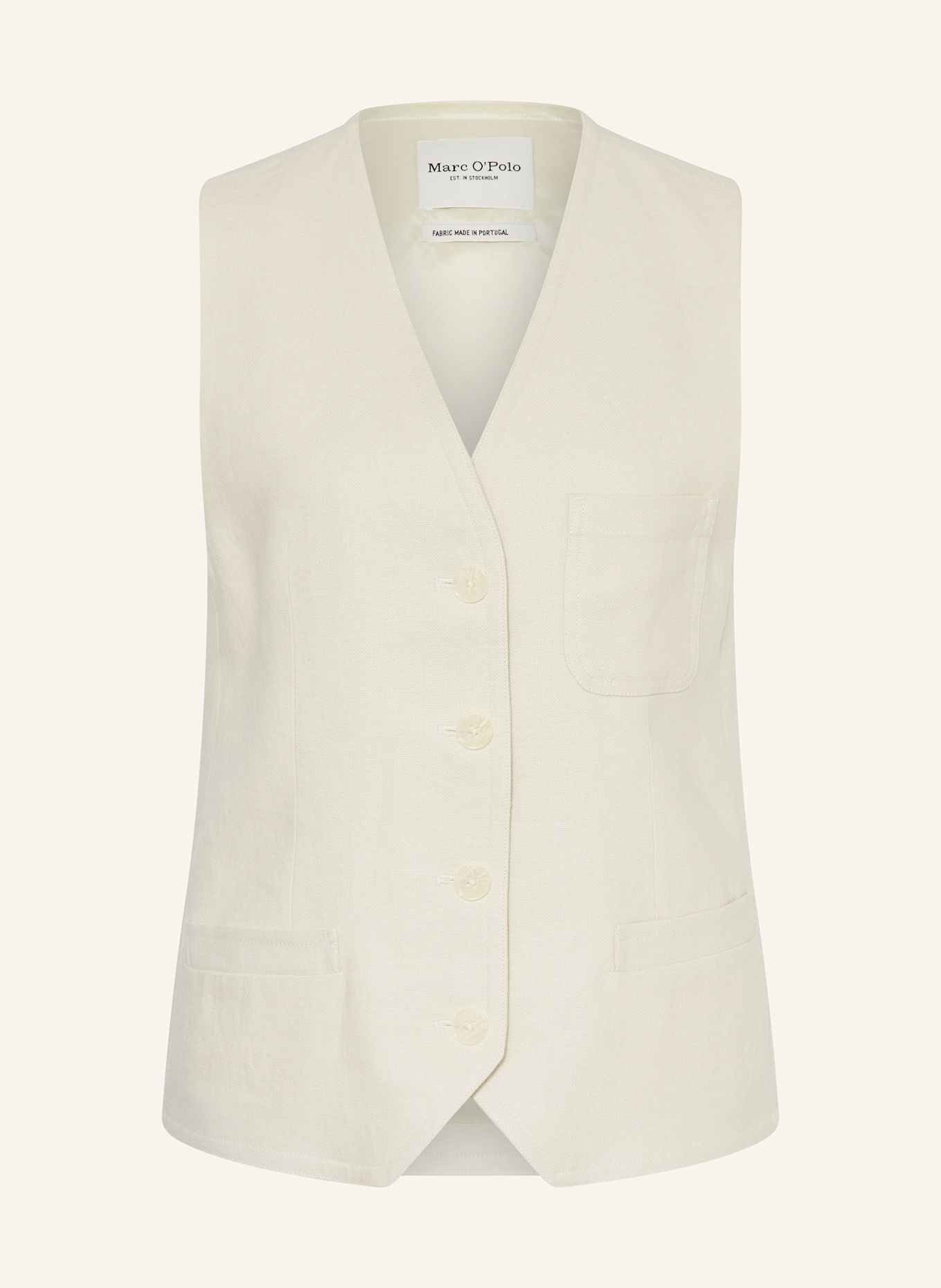 Жилет-Блейзер с льном Marc O'Polo, экрю
Жилет-Блейзер с льном Marc O'Polo, экрю