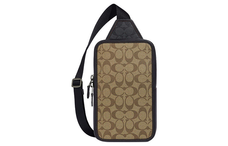 COACH Салливан Сумка через плечо из тисненой кожи с покрытием из парусины
COACH Салливан Сумка через плечо из тисненой кожи с покрытием из парусины