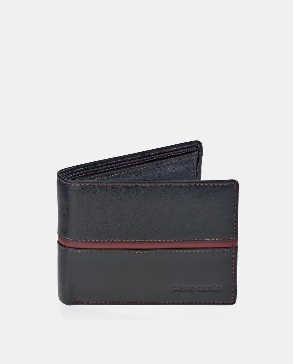 Американский кошелек из черной/бордовой кожи с внутренним карманом для монет для мужчин Pierre Cardin
Американский кошелек из черной/бордовой кожи с внутренним карманом для монет для мужчин Pierre Cardin