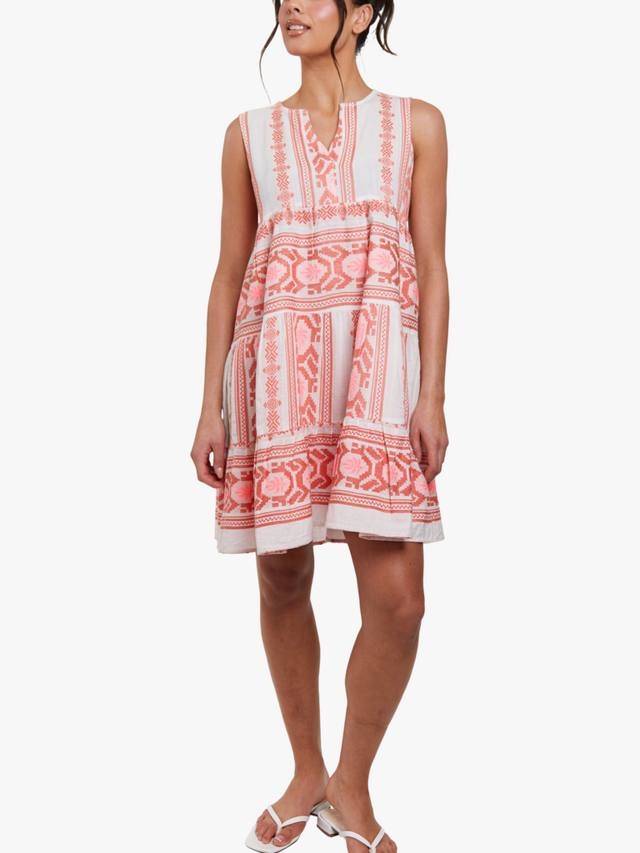 Жаккардовое многоуровневое мини-платье без рукавов South Beach, розовый
Жаккардовое многоуровневое мини-платье без рукавов South Beach, розовый