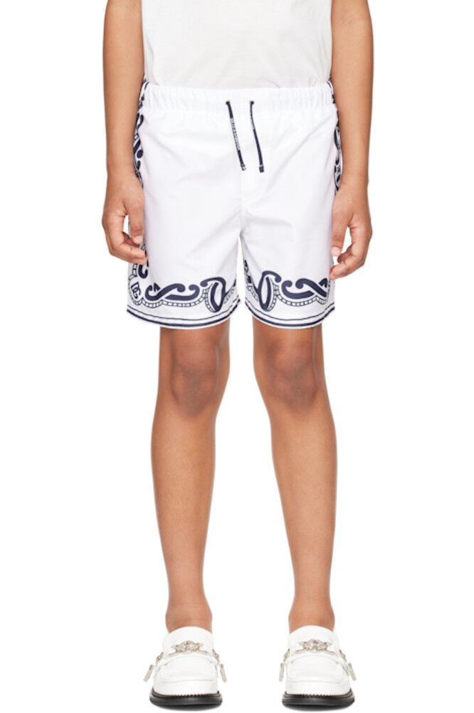 Детские белые шорты для плавания с принтом банданы Dolce&Gabbana
Детские белые шорты для плавания с принтом банданы Dolce&Gabbana