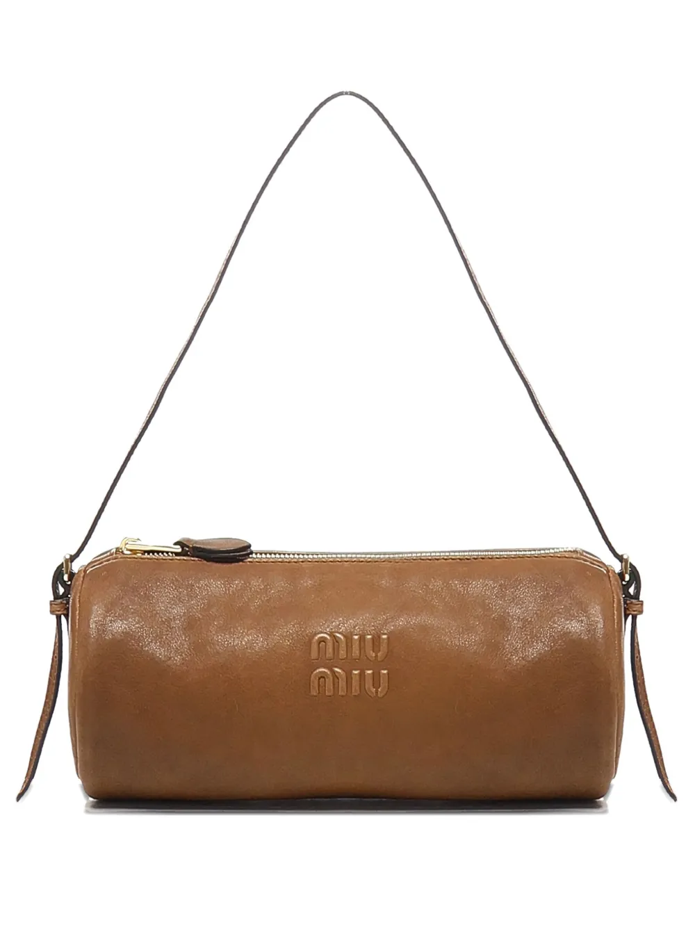 Сумка на плечо с тисненым логотипом Miu Miu, коричневый
Сумка на плечо с тисненым логотипом Miu Miu, коричневый