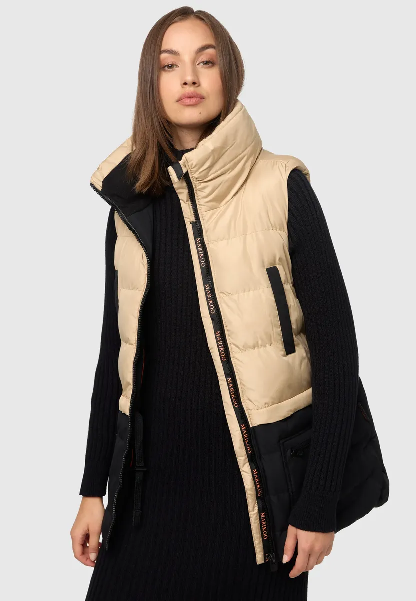 Стеганый жилет Marikoo "Кирараа" с красивым стеганым узором, черный 
Стеганый жилет Marikoo "Кирараа" с красивым стеганым узором, черный