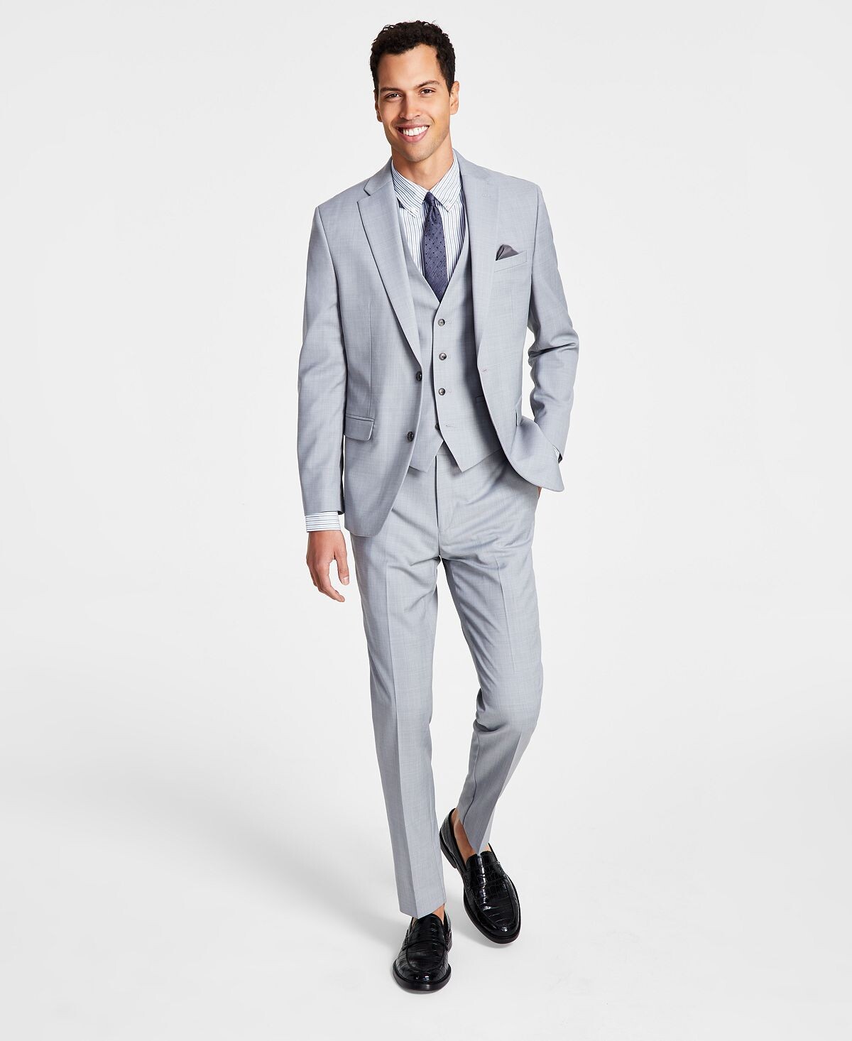 Мужской шерстяной облегающий костюм из акульей кожи, созданный для macy's Bar III, светло-серый
Мужской шерстяной облегающий костюм из акульей кожи, созданный для macy's Bar III, светло-серый