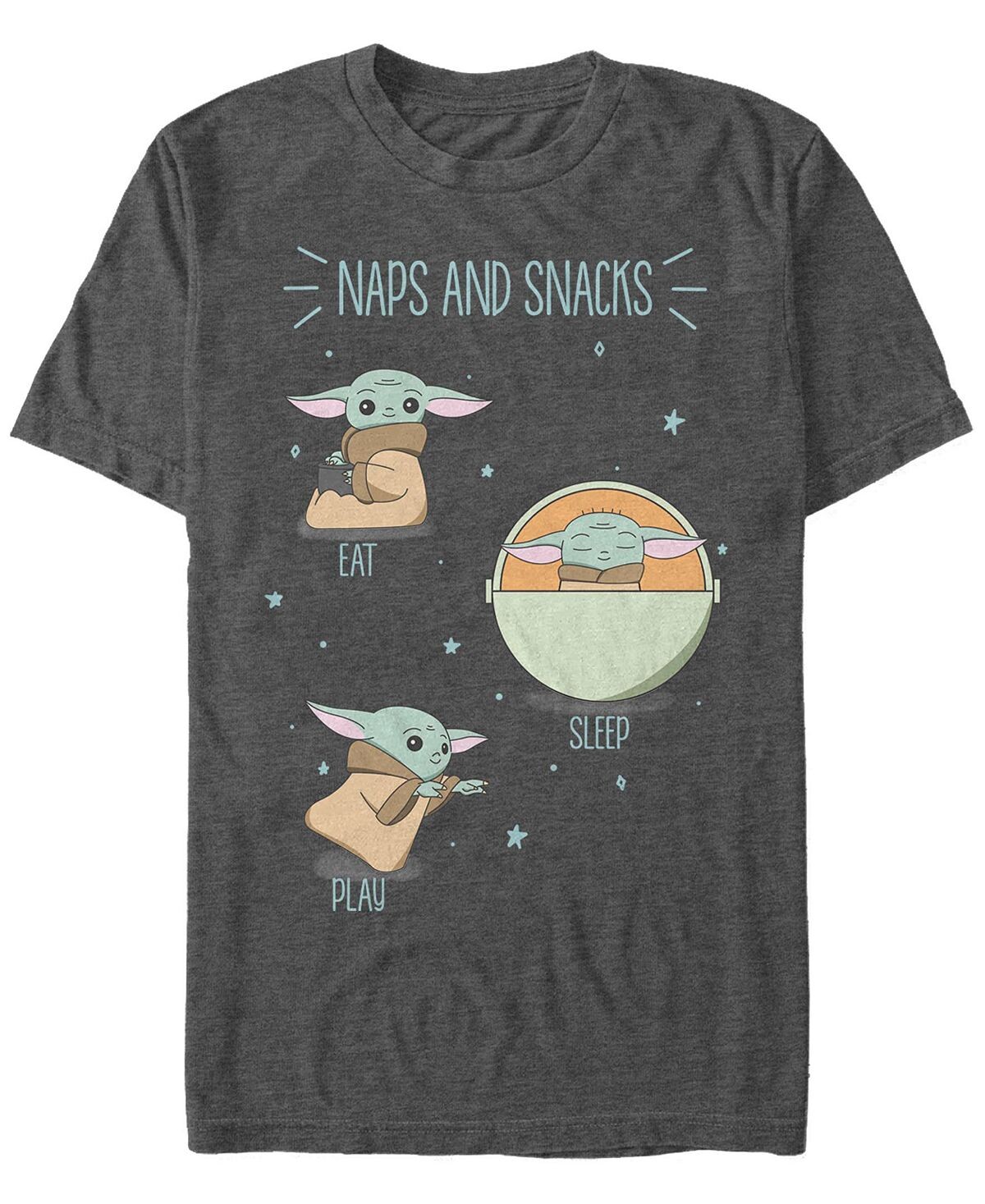 Мужская футболка с короткими рукавами «звездные войны: мандалорец, ребенок, сон и закуски» Fifth Sun, темно-серый
Мужская футболка с короткими рукавами «звездные войны: мандалорец, ребенок, сон и закуски» Fifth Sun, темно-серый
