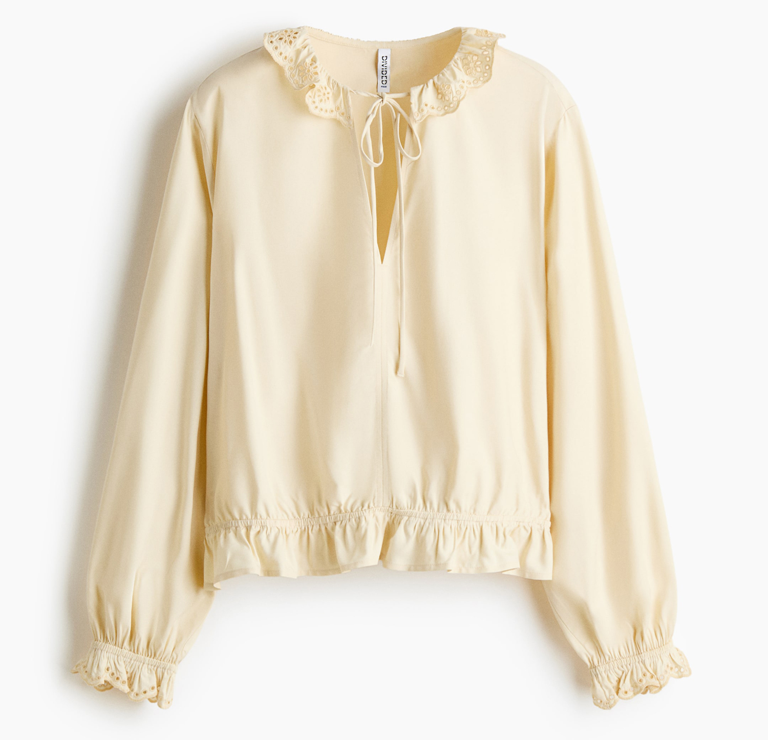 Блузка H&M Frill-trimmed, светло-желтый
Блузка H&M Frill-trimmed, светло-желтый