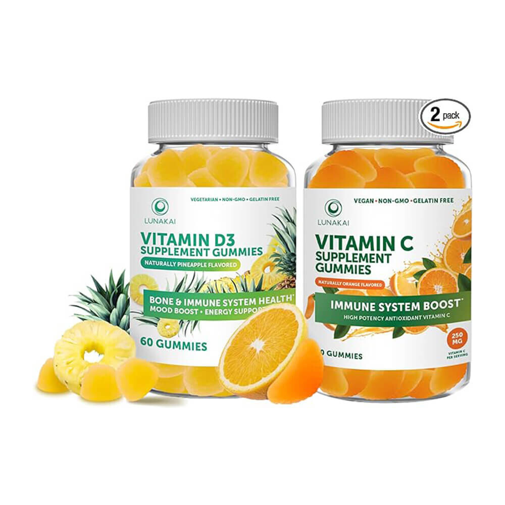 Витамины для детей и взрослых Vitamin D3 and Vitamin C Gummies Bundle, (60 жевательных конфет в одной баночке)
Витамины для детей и взрослых Vitamin D3 and Vitamin C Gummies Bundle, (60 жевательных конфет в одной баночке)