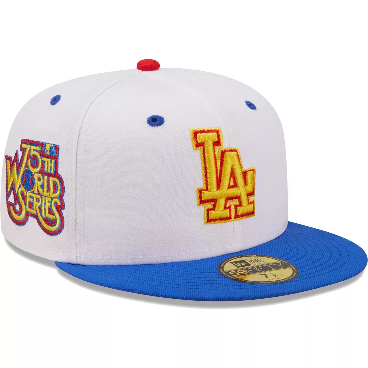 Мужская облегающая шляпа New Era White/Royal Los Angeles Dodgers 75th World Series Cherry Lolli 59FIFTY
Мужская облегающая шляпа New Era White/Royal Los Angeles Dodgers 75th World Series Cherry Lolli 59FIFTY