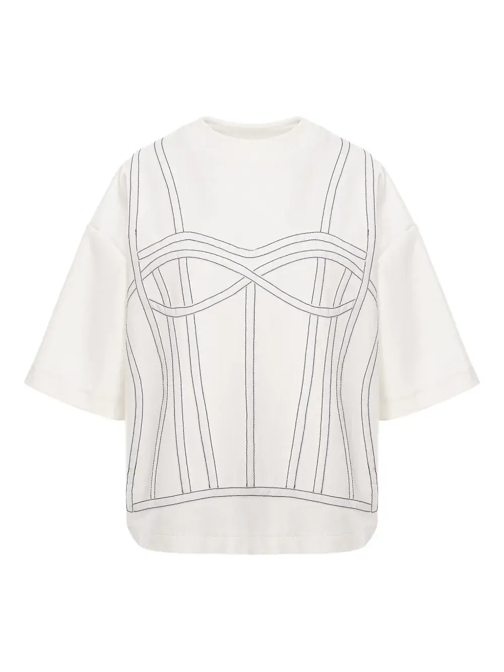 Топ с корсетной прострочкой Hamza, белый
Топ с корсетной прострочкой Hamza, белый