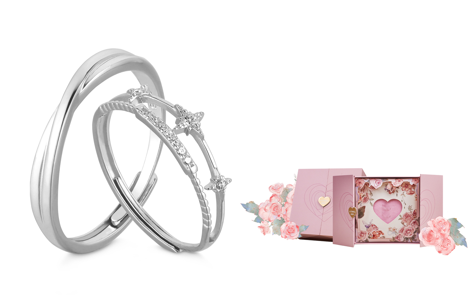 VIVIWELL Серебряное парное кольцо S925 Unisex
VIVIWELL Серебряное парное кольцо S925 Unisex