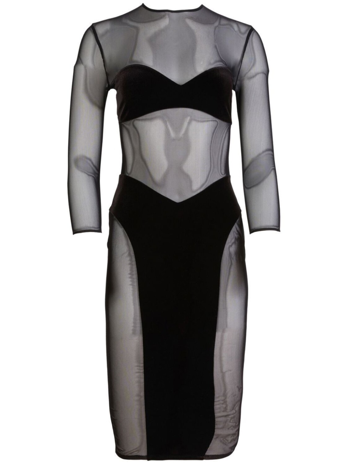 Fleur Du Mal облегающее платье с сетчатой вставкой, черный
Fleur Du Mal облегающее платье с сетчатой вставкой, черный