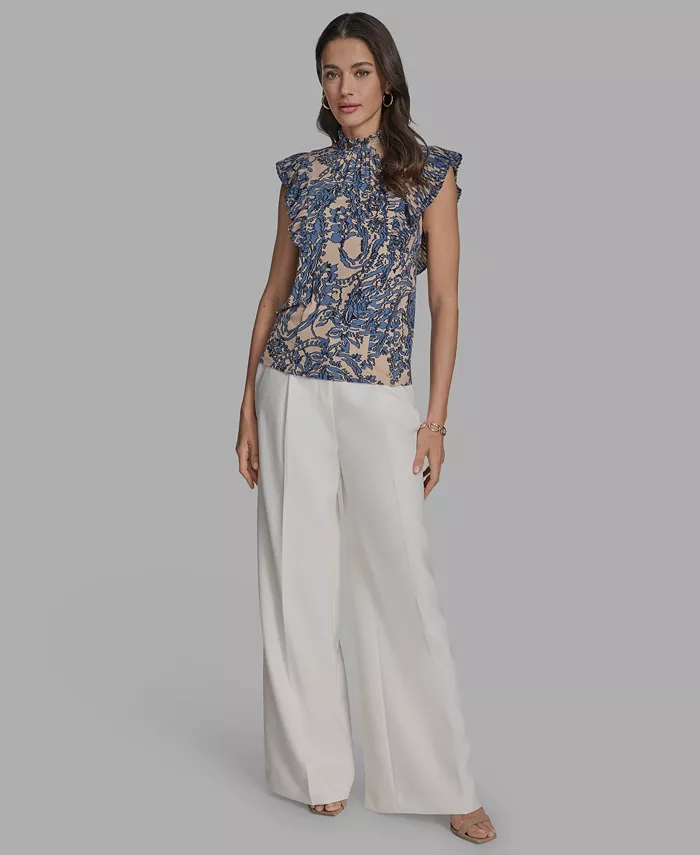 Женский трикотажный топ с принтом и воротником-стойкой, рукавами-крылышками BCBG, синий
Женский трикотажный топ с принтом и воротником-стойкой, рукавами-крылышками BCBG, синий