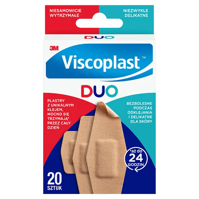 Патчи Viscoplast Duo Zestaw Plastrów 3 Rozmiary, 20 шт
Патчи Viscoplast Duo Zestaw Plastrów 3 Rozmiary, 20 шт