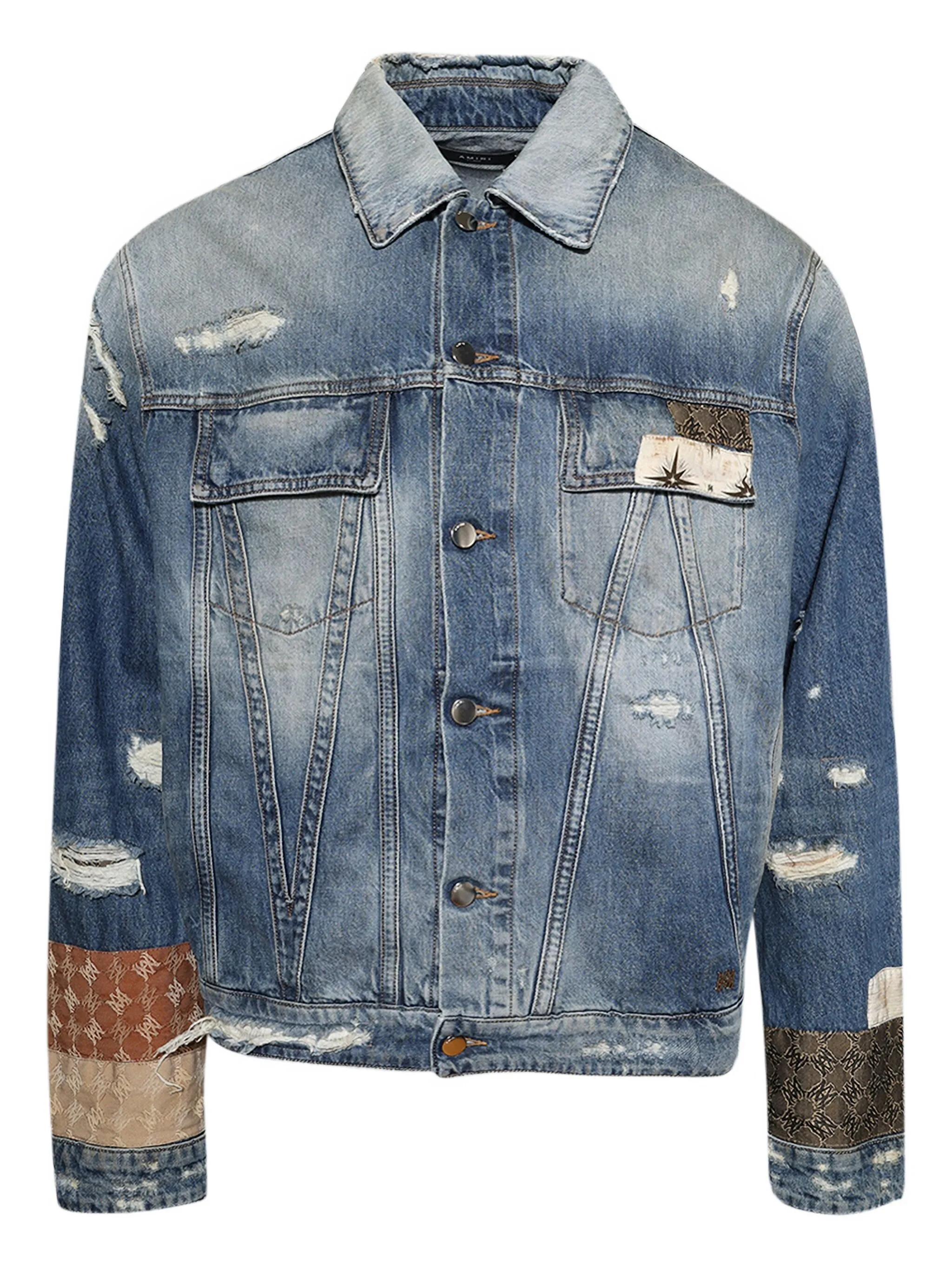 Джинсовая куртка в технике пэчворк Amiri, синий
Джинсовая куртка в технике пэчворк Amiri, синий