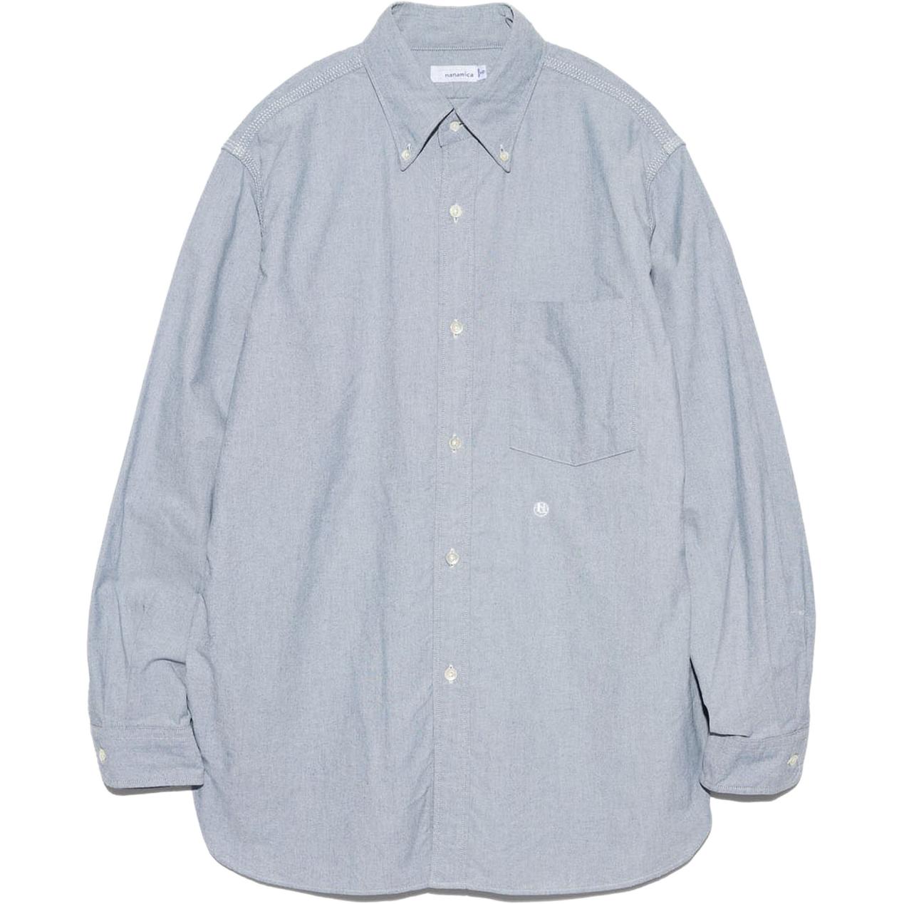 Рубашка на пуговицах с ветрозащитой Nanamica, синий
Рубашка на пуговицах с ветрозащитой Nanamica, синий