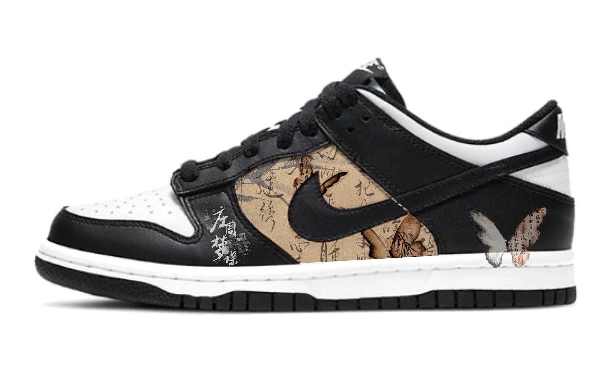 Кастомизированные кроссовки Nike Dunk Skateboard Men Low-Top, черный/белый
Кастомизированные кроссовки Nike Dunk Skateboard Men Low-Top, черный/белый