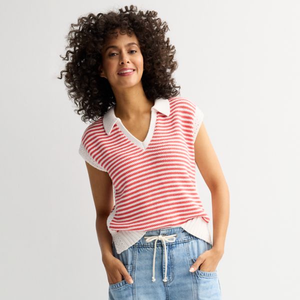 Женский вязаный жилет с воротником Sonoma Goods For Life, цвет bold red stripe
Женский вязаный жилет с воротником Sonoma Goods For Life, цвет bold red stripe