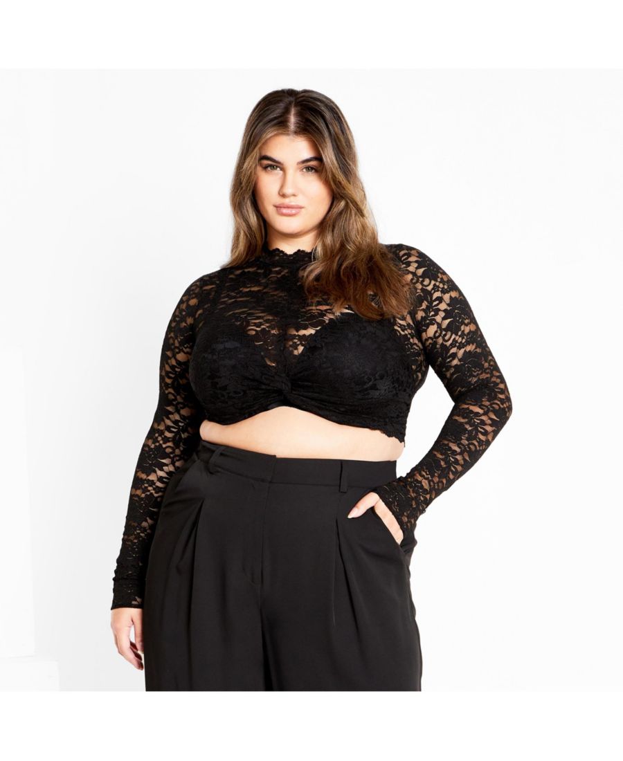 Женская кружевная блузка Frankie CITY CHIC, Black
Женская кружевная блузка Frankie CITY CHIC, Black