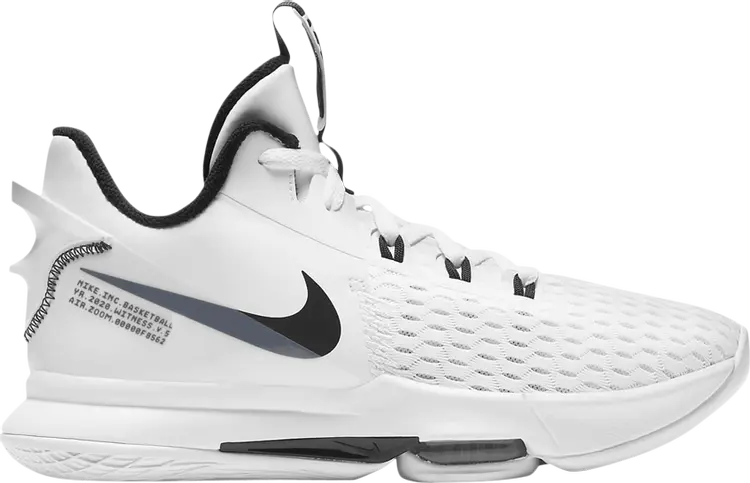 Кроссовки Nike LeBron Witness 5 'White Black', белый
Кроссовки Nike LeBron Witness 5 'White Black', белый