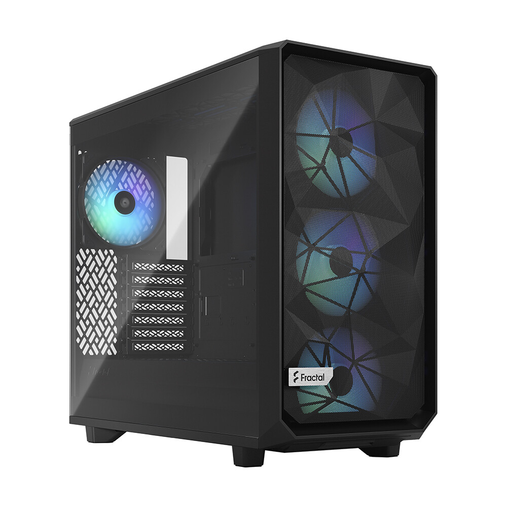 Корпус Fractal Design Meshify 2 Lite RGB, Mid Tower, чёрный, светлое стекло 
Корпус Fractal Design Meshify 2 Lite RGB, Mid Tower, чёрный, светлое стекло