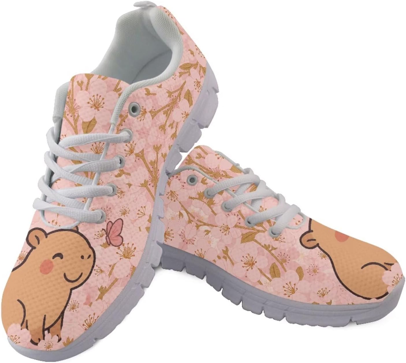 Кроссовки Forchrinse для женщин и мужчин, повседневные, с шнуровкой, для бега, дышащие, легкие теннисные обувь, Capybara Cherry Blossom
Кроссовки Forchrinse для женщин и мужчин, повседневные, с шнуровкой, для бега, дышащие, легкие теннисные обувь, Capybara Cherry Blossom