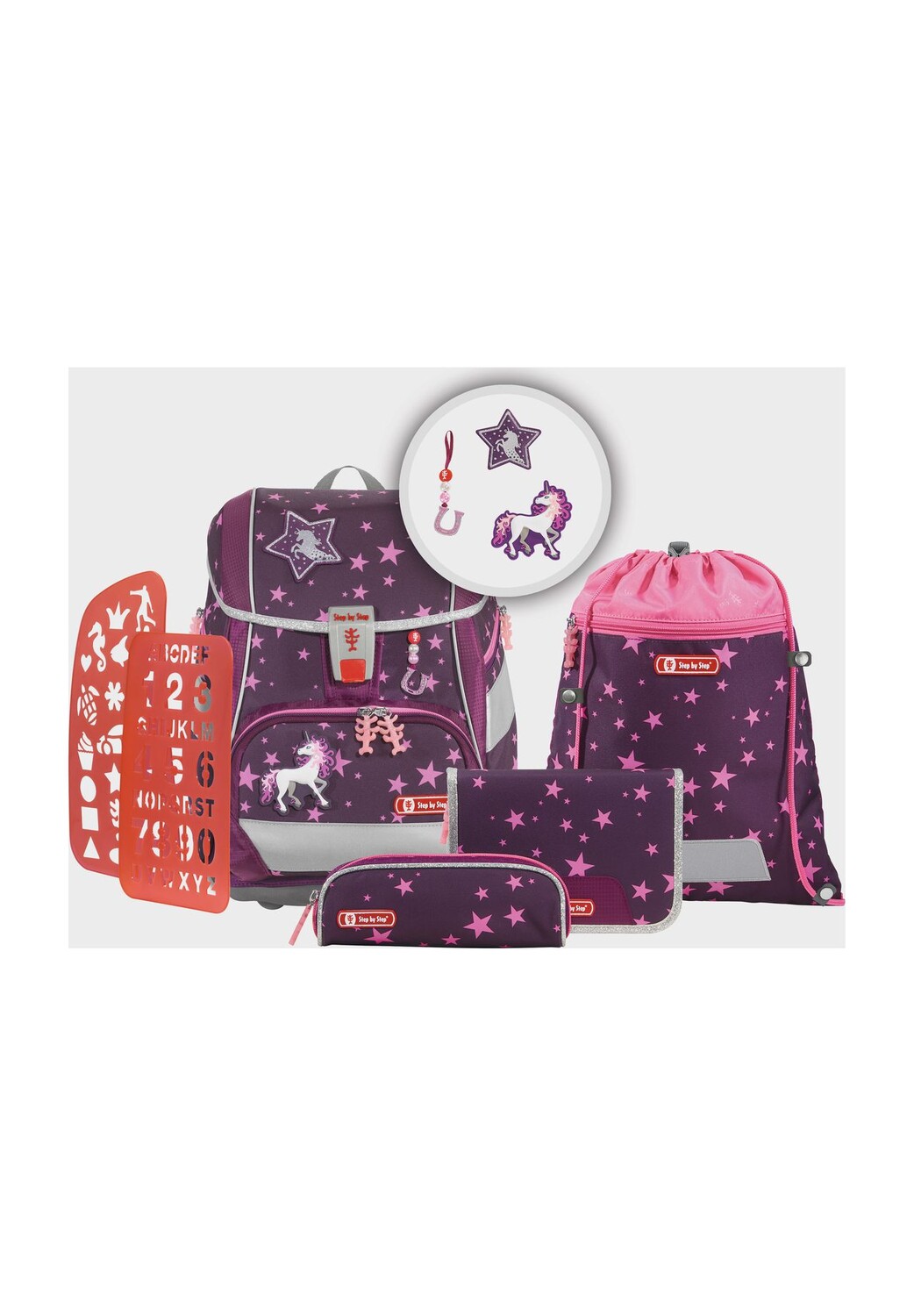 Набор школьных сумок 2в1 Plus Единорог, 6 предметов Step by Step, фиолетовый
Набор школьных сумок 2в1 Plus Единорог, 6 предметов Step by Step, фиолетовый