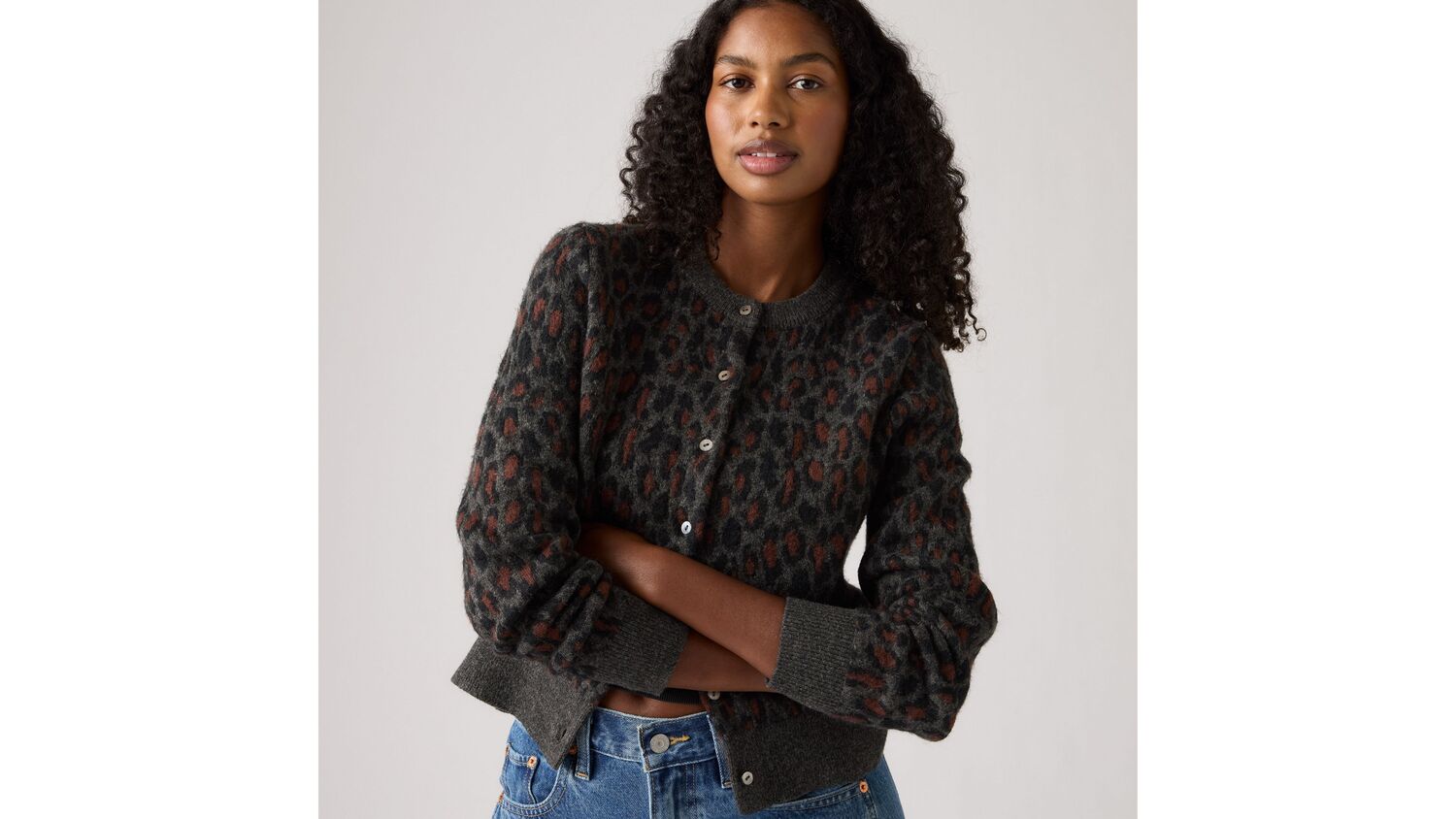 Шерстяной кардиган Тара Levi's, Charcoal Leopard - Black
Шерстяной кардиган Тара Levi's, Charcoal Leopard - Black