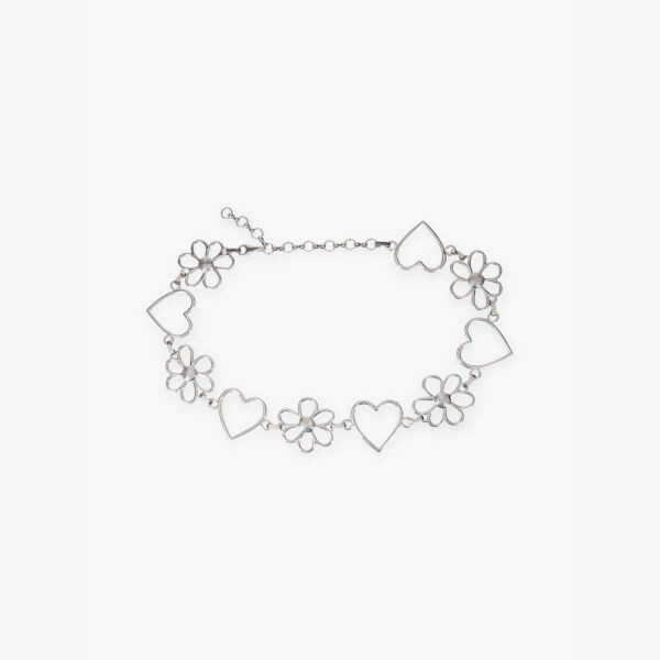 Цепочка с сердечками и цветами The Kooples, серебряный
Цепочка с сердечками и цветами The Kooples, серебряный