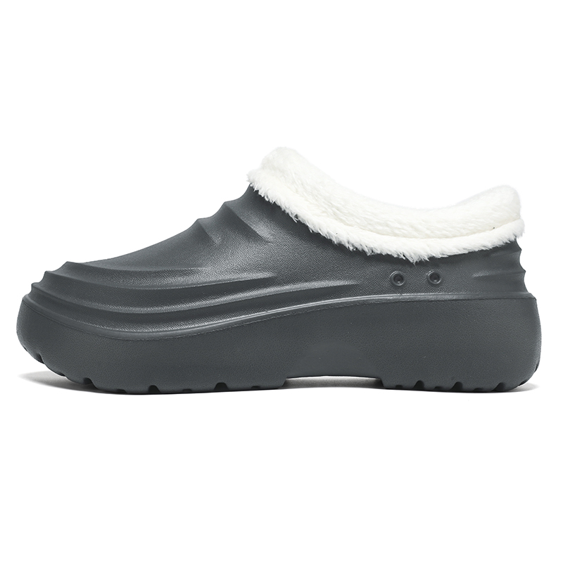 SLIPPER DAY Антискользящие тапочки с закрытым носком унисекс темно-серые с белым, цвет Dark Gray White 
SLIPPER DAY Антискользящие тапочки с закрытым носком унисекс темно-серые с белым, цвет Dark Gray White