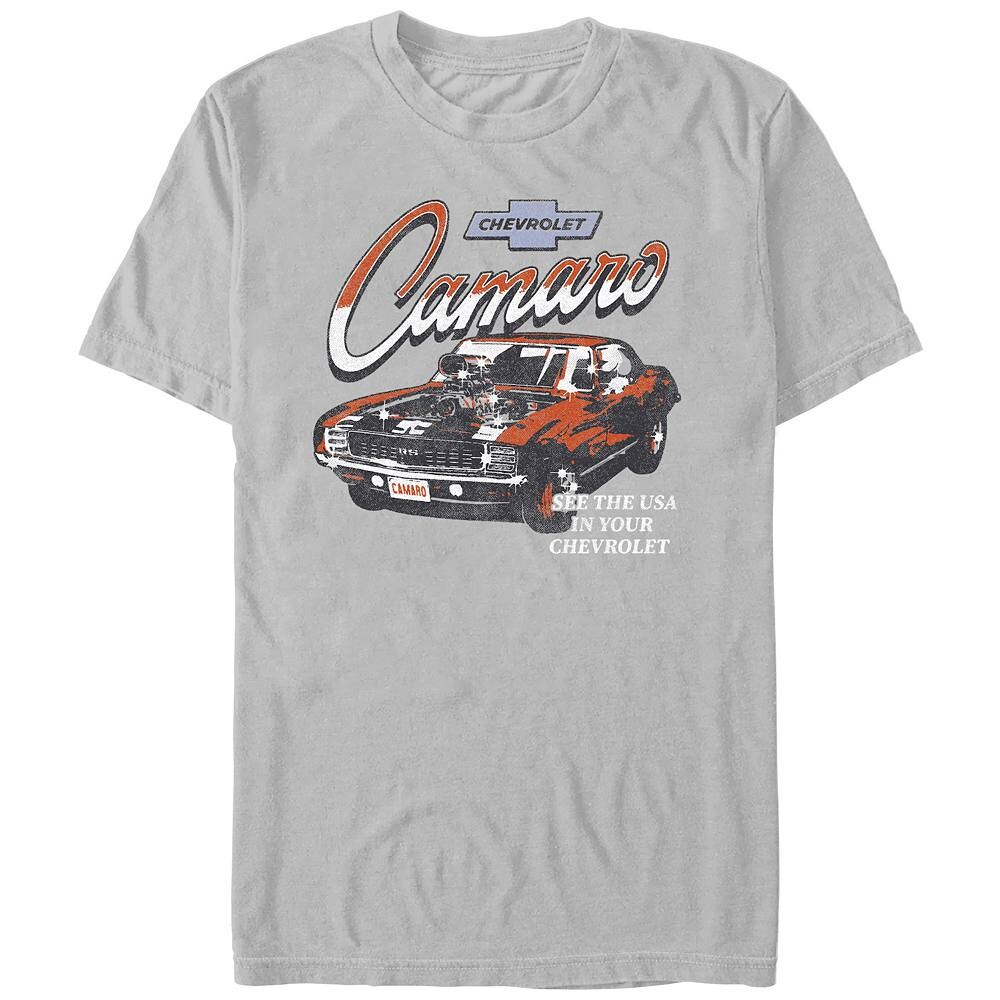 Мужской Chevrolet Camaro Взгляните на США в футболке с рисунком Chevrolet Licensed Character, цвет Silver
Мужской Chevrolet Camaro Взгляните на США в футболке с рисунком Chevrolet Licensed Character, цвет Silver