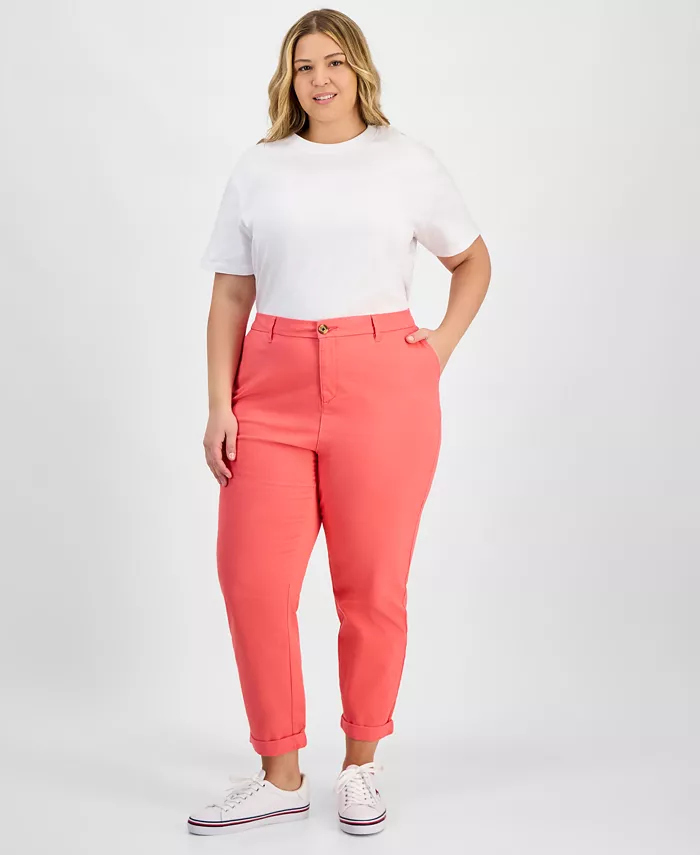 TH Flex Plus Size Брюки-чинос Hampton Tommy Hilfiger, оранжевый 
TH Flex Plus Size Брюки-чинос Hampton Tommy Hilfiger, оранжевый