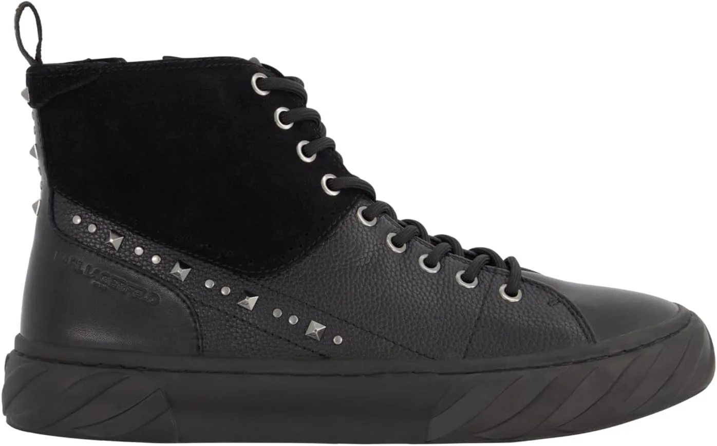 Мужские высокие кроссовки Karl Lagerfeld Paris с шипами и шнуровкой, черный
Мужские высокие кроссовки Karl Lagerfeld Paris с шипами и шнуровкой, черный