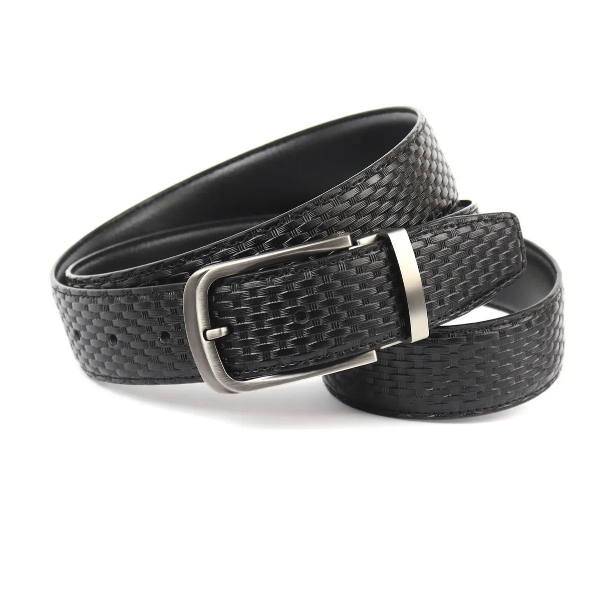 Кожаный ремень Anthoni Crown, двусторонний ремень, атласная серебряная застежка, черный
Кожаный ремень Anthoni Crown, двусторонний ремень, атласная серебряная застежка, черный