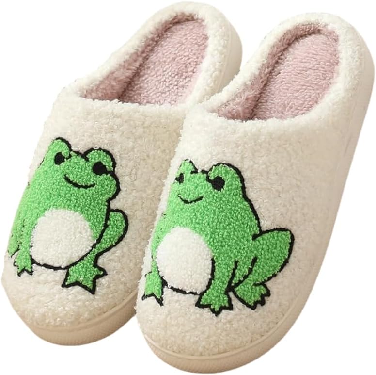 Зимние домашние тапочки с животными: плюшевые мультяшные противоскользящие комнатные обувь Fswinder, Frog
Зимние домашние тапочки с животными: плюшевые мультяшные противоскользящие комнатные обувь Fswinder, Frog