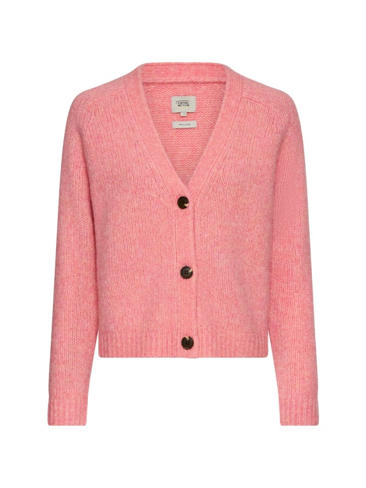 Кардиган с рукавами реглан и застежкой на пуговицы ягодного цвета Camel Active
Кардиган с рукавами реглан и застежкой на пуговицы ягодного цвета Camel Active